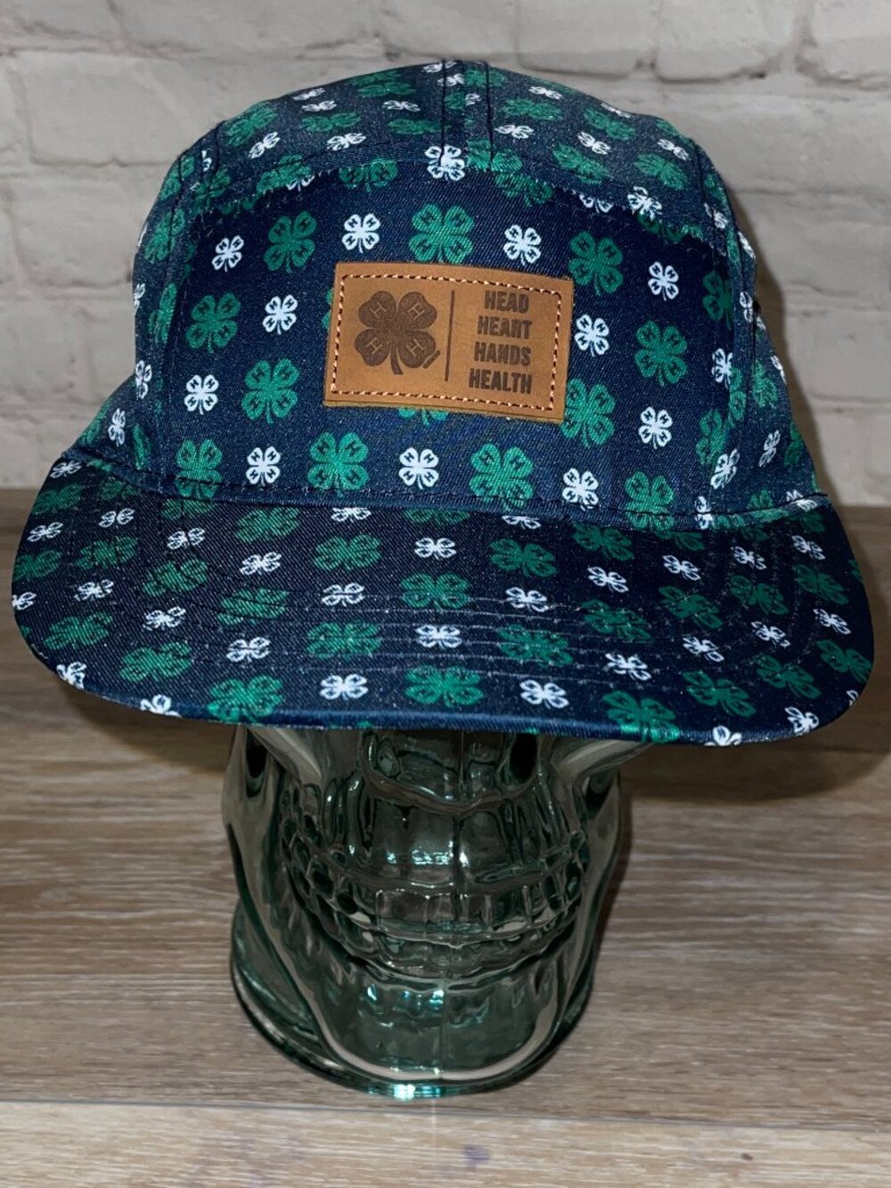 WOMENS 4-H HEAD HEARTS HANDS HEALTH ADJUSTABLE CLOVER HAT / CAP